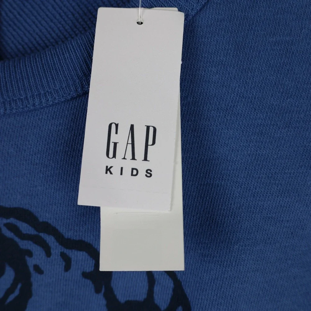 Gap Kids Sweatshirt Boys Medium 8 Blue S.F.‎ Athl Dept Ram Crew Pullover New
